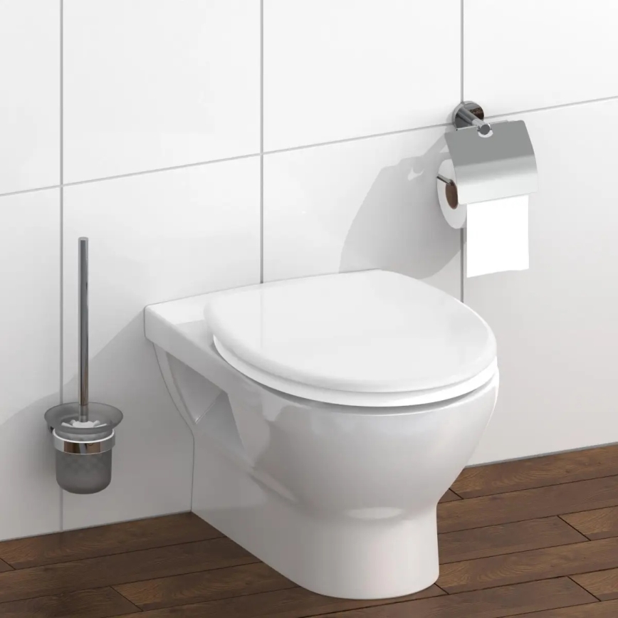 Schütte 82100-A - Asiento de inodoro blanco con cierre SoftClose, de duroplástico