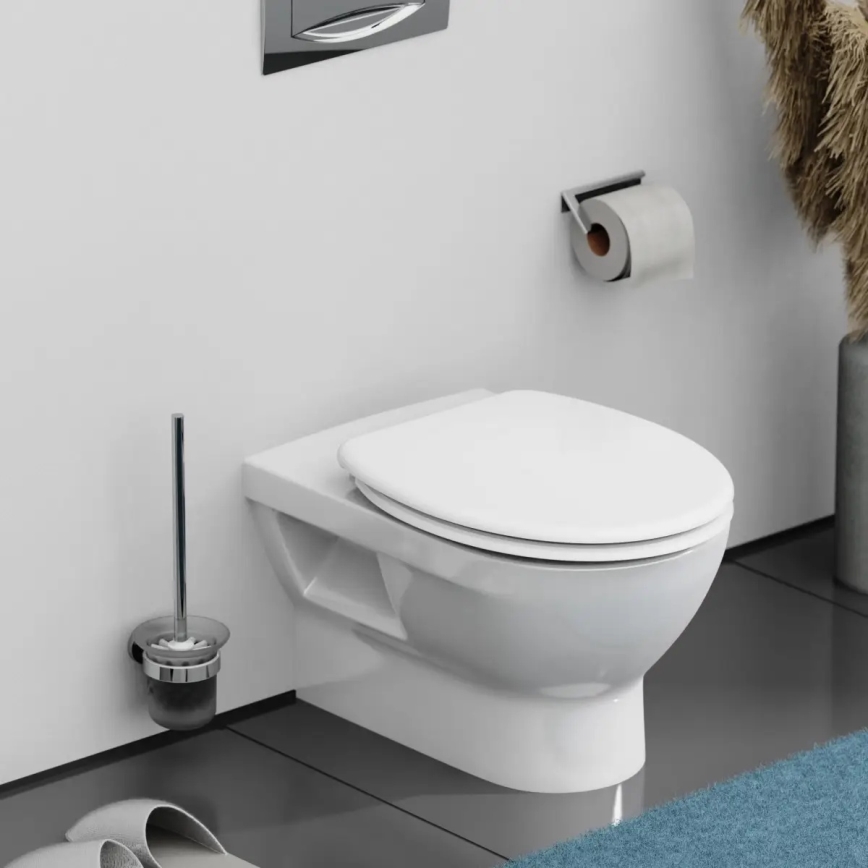 Schütte 82100-A - Asiento de inodoro blanco con cierre SoftClose, de duroplástico