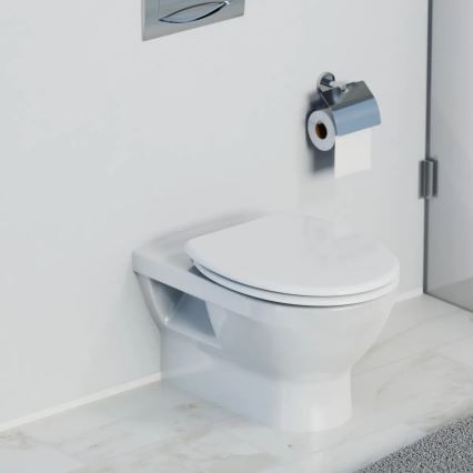 Schütte 82100-A - Asiento de inodoro blanco con cierre SoftClose, de duroplástico