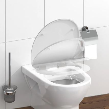 Schütte 82100-A - Asiento de inodoro blanco con cierre SoftClose, de duroplástico