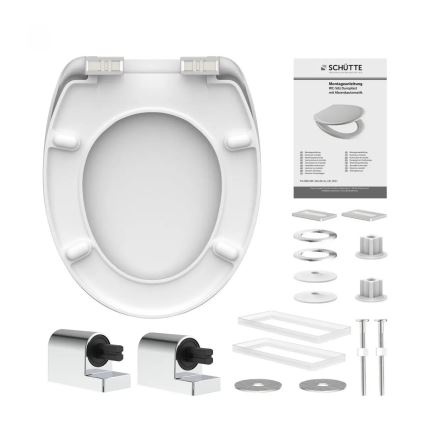 Schütte 82100-A - Asiento de inodoro blanco con cierre SoftClose, de duroplástico