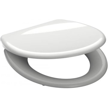 Schütte 82300-A - Asiento de inodoro BLANCO Duroplast con cierre amortiguado SoftClose