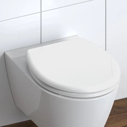 Schütte 82300-A - Asiento de inodoro BLANCO Duroplast con cierre amortiguado SoftClose