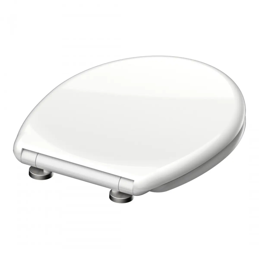 Schütte 82300-A - Asiento de inodoro BLANCO Duroplast con cierre amortiguado SoftClose