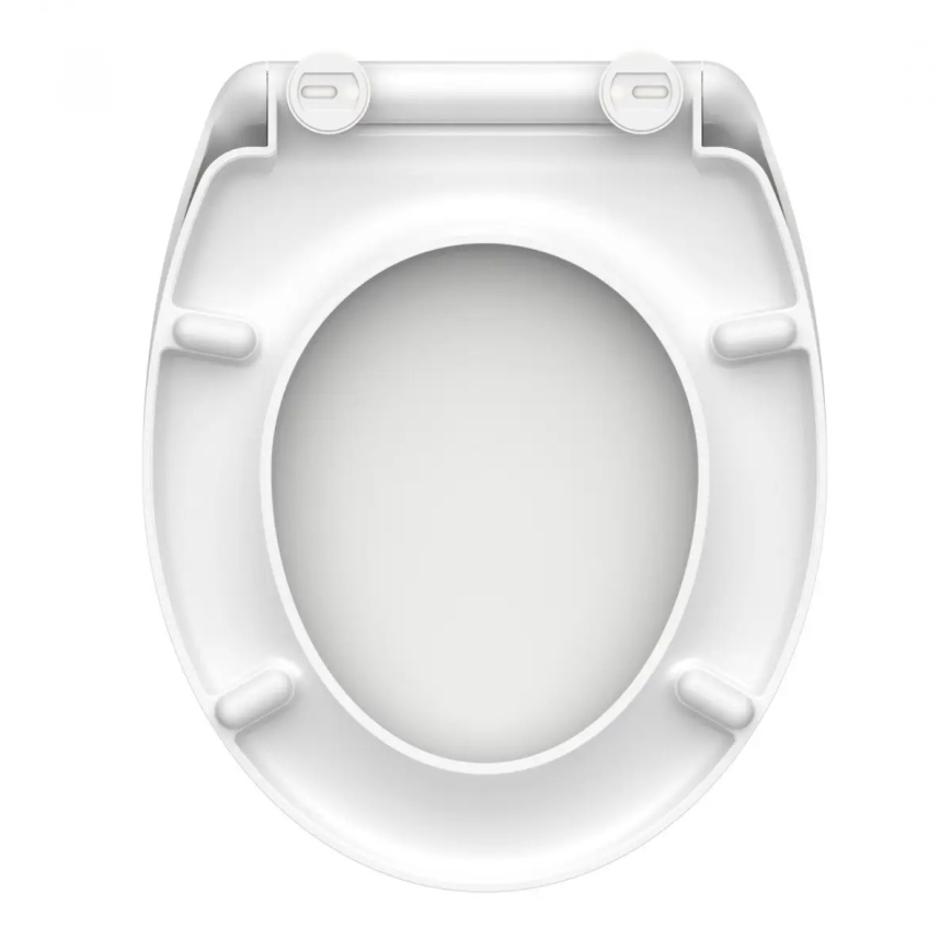 Schütte 82300-A - Asiento de inodoro BLANCO Duroplast con cierre amortiguado SoftClose