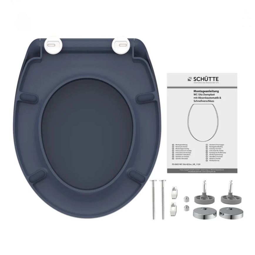 Schütte 82304-A - Asiento de inodoro ANTRACITA SoftClose de duroplástico