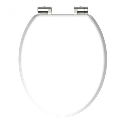 Schütte 84100-A - Asiento de inodoro blanco con cierre suave (SoftClose), en MDF