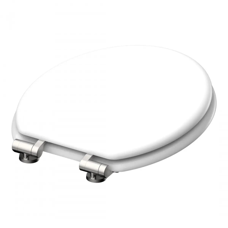 Schütte 84100-A - Asiento de inodoro blanco con cierre suave (SoftClose), en MDF
