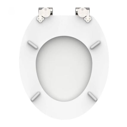 Schütte 84100-A - Asiento de inodoro blanco con cierre suave (SoftClose), en MDF