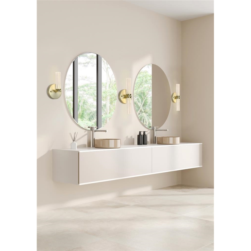 Searchlight - Aplique de pared regulable para baño ABERDEEN LED/7W/230V IP44 latón