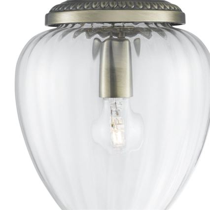 Searchlight - Lámpara de araña con cable PINEAPPLE 1xE27/60W/230V bronce