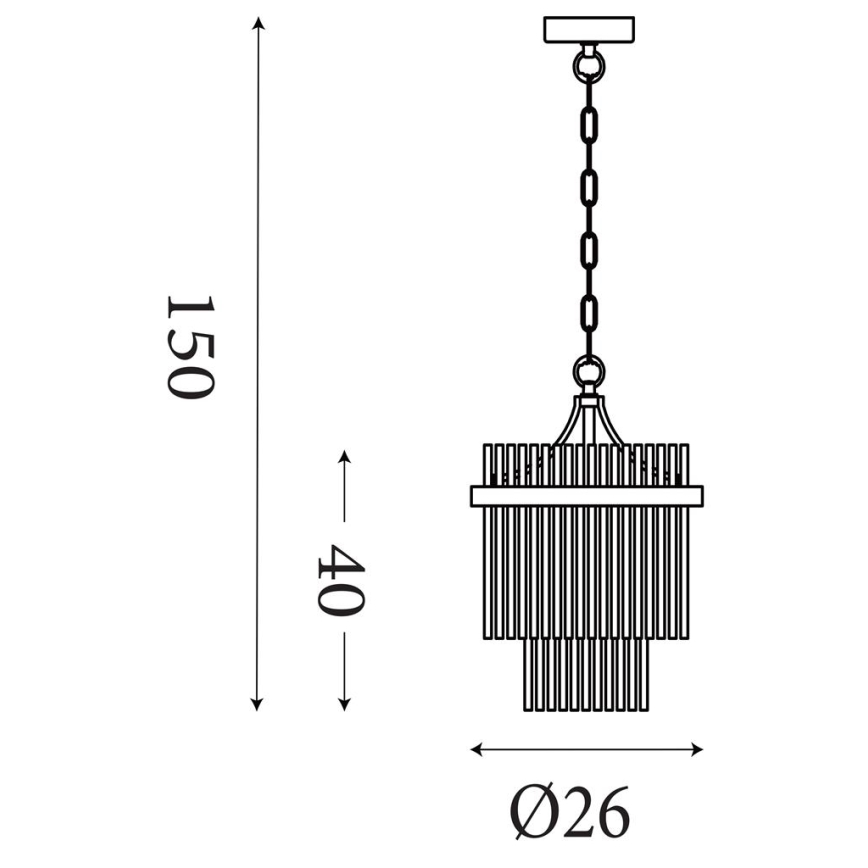 Searchlight - Lámpara colgante con cadena LARA 1xE27/60W/230V