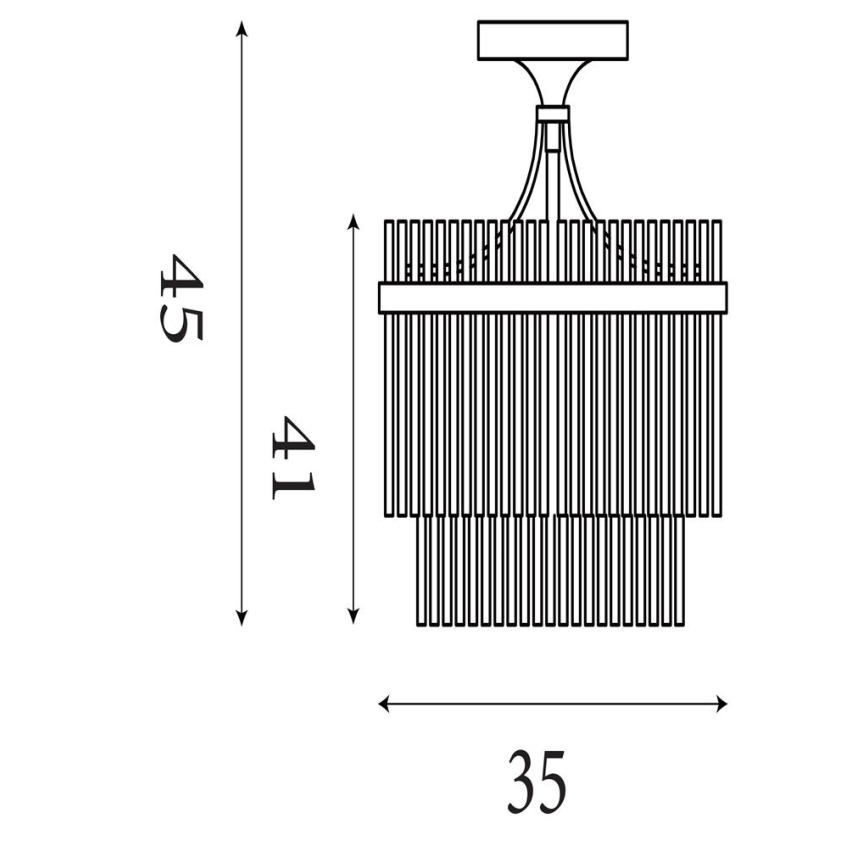 Searchlight - Lámpara de techo de superficie LARA 3xE14/60W/230V