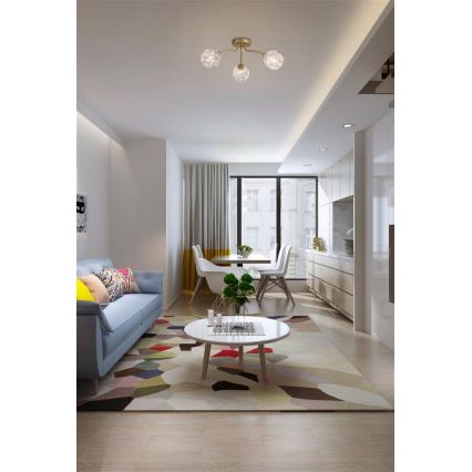 Searchlight - Lámpara de techo de superficie ASTRAL 3xG9/33W/230V dorada