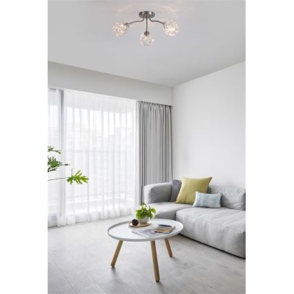 Searchlight - Lámpara de techo de superficie ASTRAL 3xG9/33W/230V cromo mate