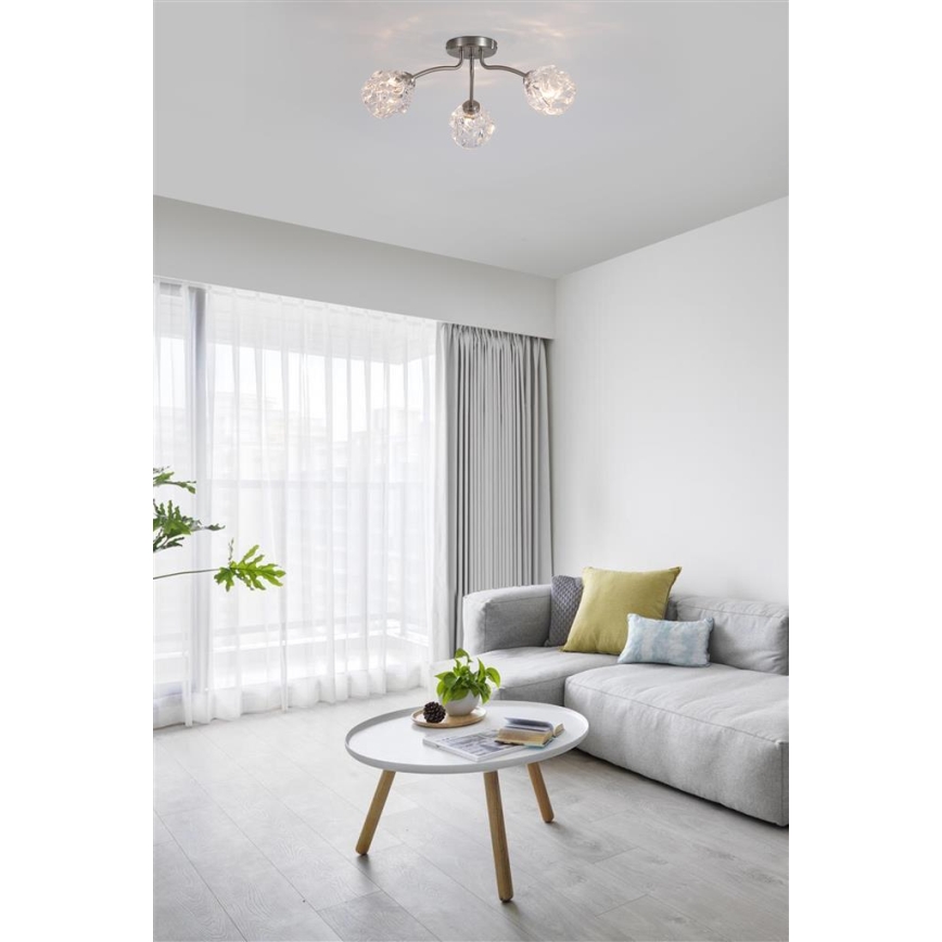 Searchlight - Lámpara de techo de superficie ASTRAL 3xG9/33W/230V cromo mate