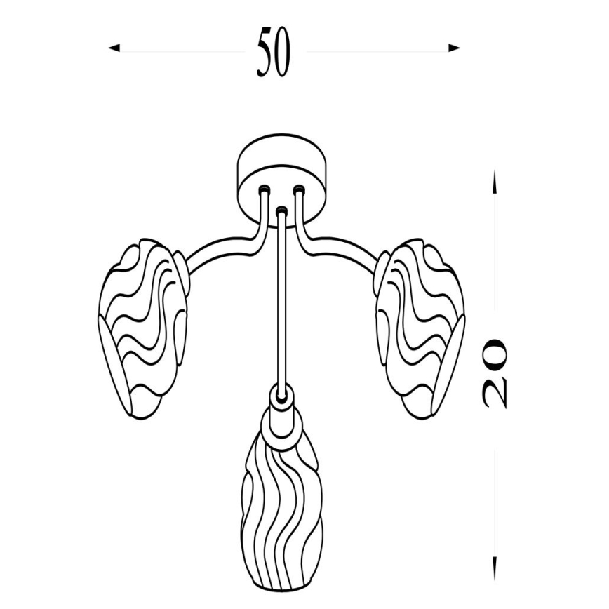 Searchlight - Lámpara de techo de superficie ASTRAL 3xG9/33W/230V cromo mate