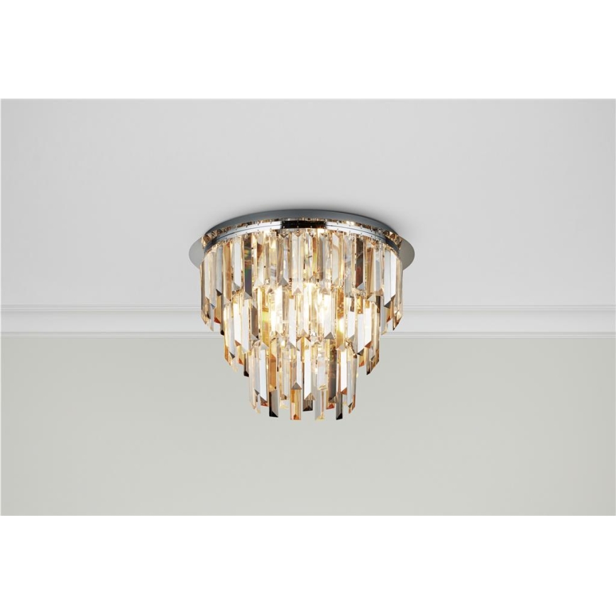 Searchlight - Plafón de cristal CLARISSA 5xE14/40W/230V