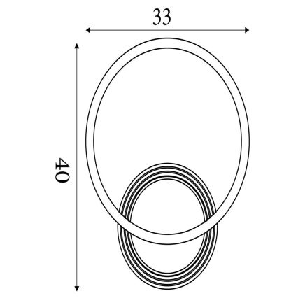 Searchlight - Lámpara de techo LED regulable CONTOUR LED/24W/230V 3000K