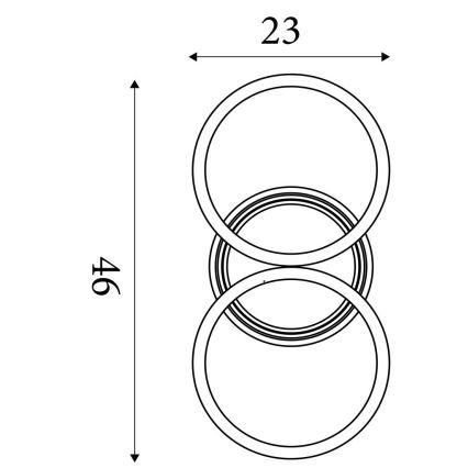 Searchlight - Lámpara de techo LED regulable CONTOUR LED/24W/230V 3000K
