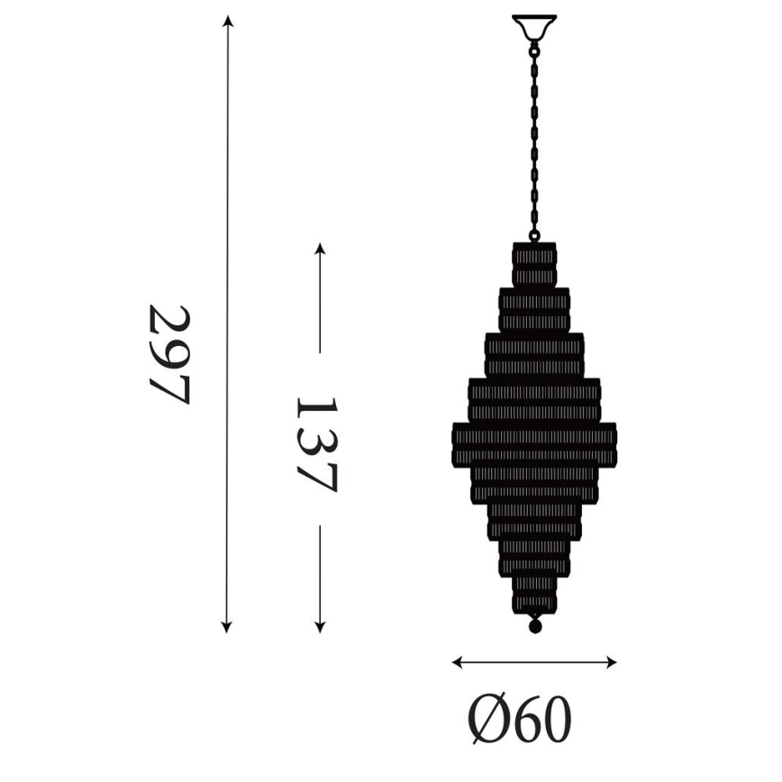 Searchlight - Lámpara de araña con cadena EMPIRE 13xE14/60W/230V