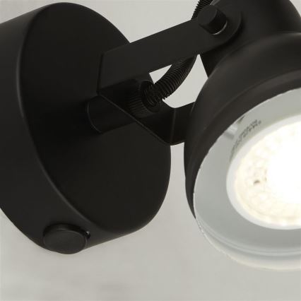 Searchlight - Foco de pared FOCUS 1xGU10/50W/230V negro