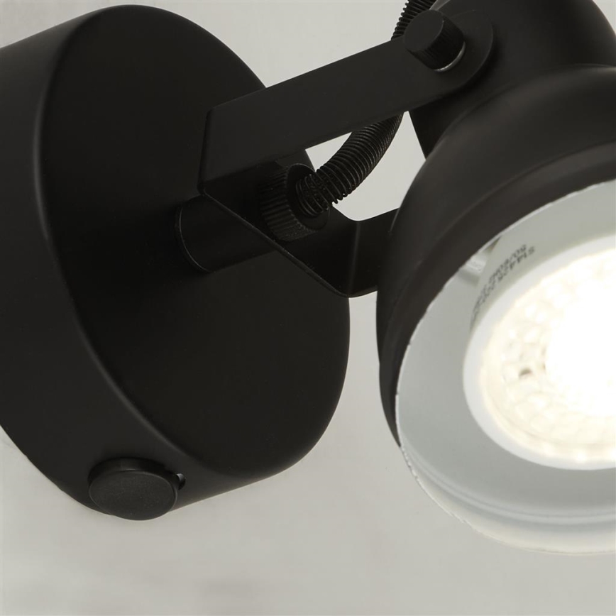 Searchlight - Foco de pared FOCUS 1xGU10/50W/230V negro
