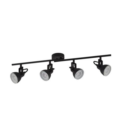 Searchlight - Foco de techo FOCUS 4xGU10/50W/230V negro