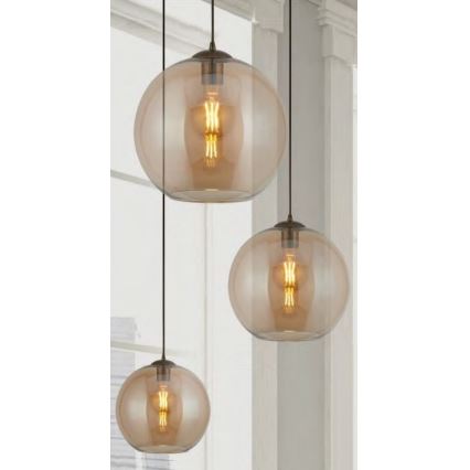 Searchlight - Lámpara colgante BALL 1xE27/60W/230V bronce