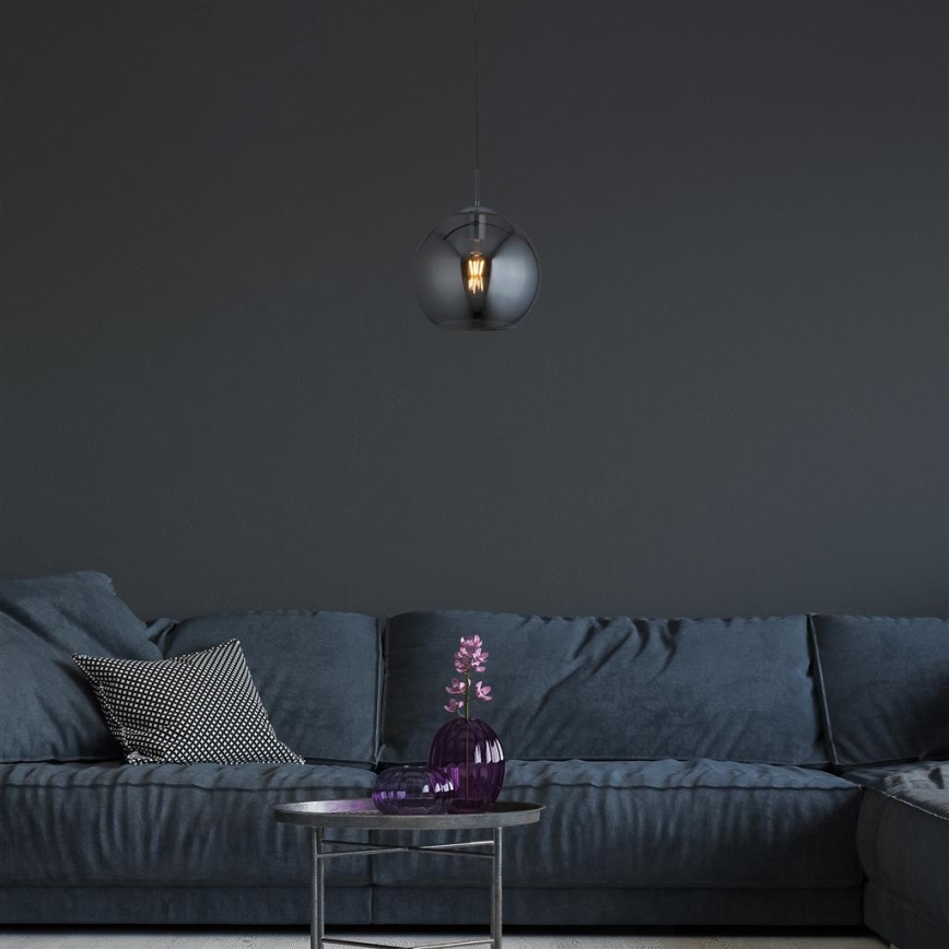 Searchlight - Lámpara colgante BALL 1xE27/60W/230V plata