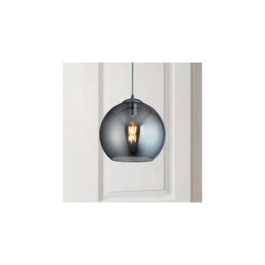 Searchlight - Lámpara colgante BALL 1xE27/60W/230V plata