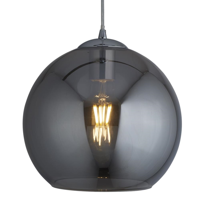 Searchlight - Lámpara colgante BALL 1xE27/60W/230V plata