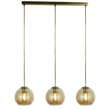 Searchlight - Lámpara colgante PENDANT 3xE27/40W/230V dorado