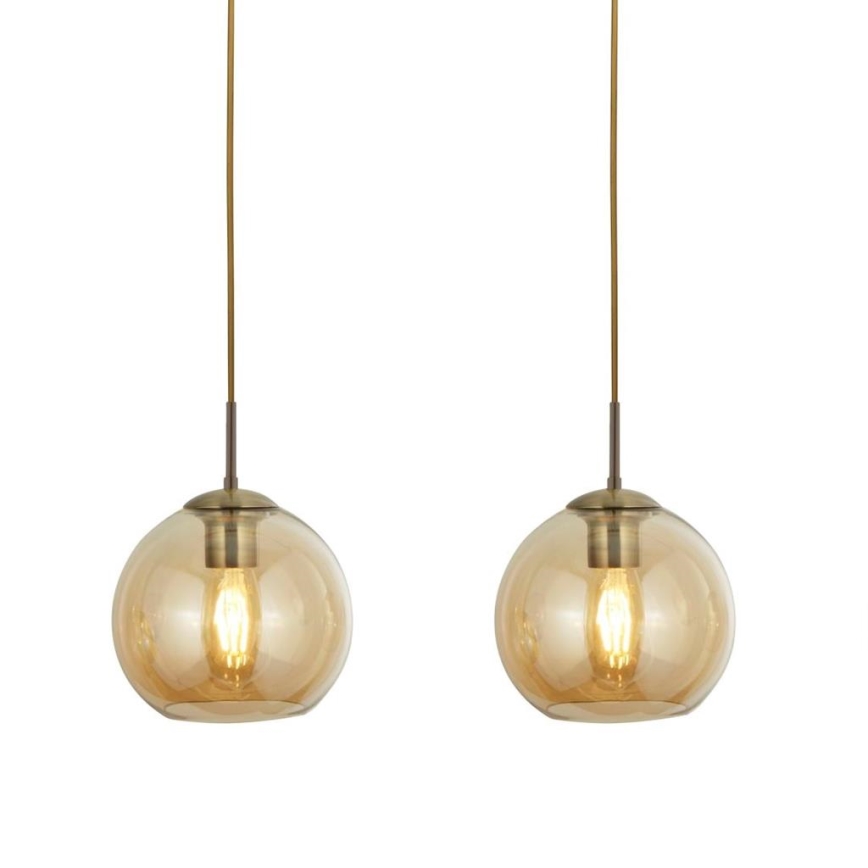 Searchlight - Lámpara colgante PENDANT 3xE27/40W/230V dorado