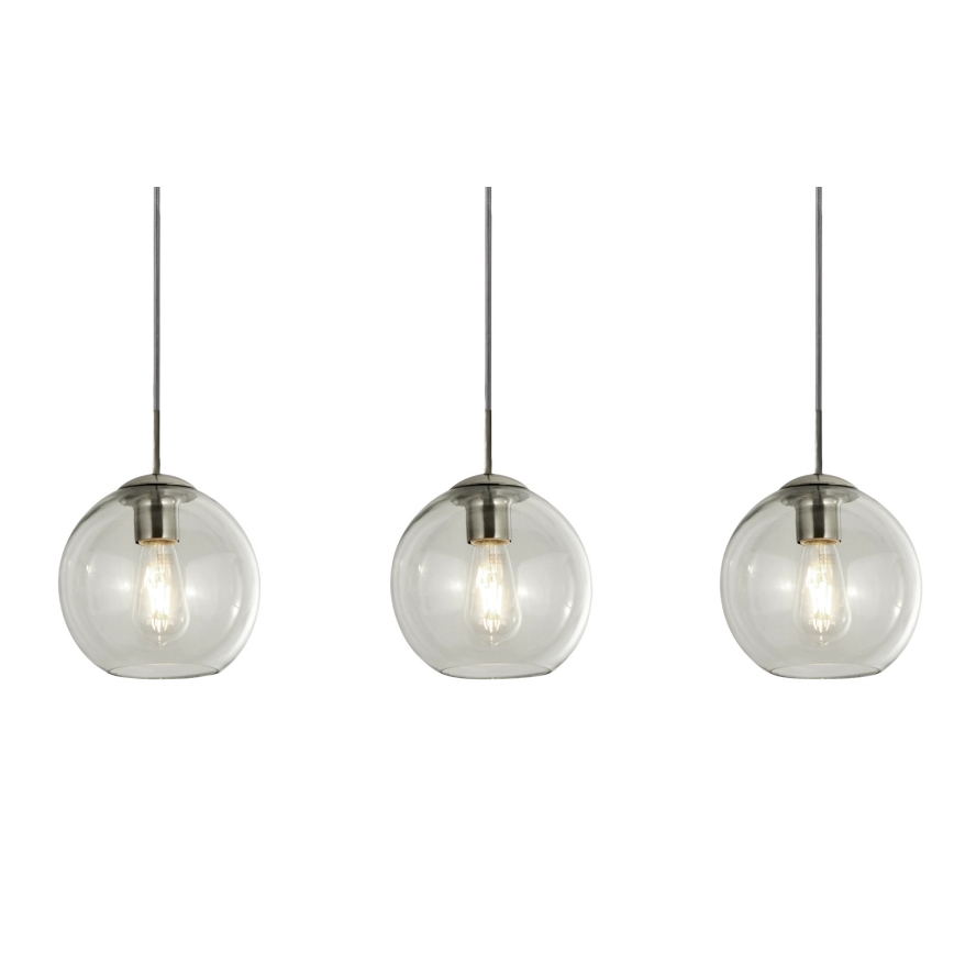 Searchlight - Lámpara colgante PENDANT 3xE27/40W/230V cromo mate