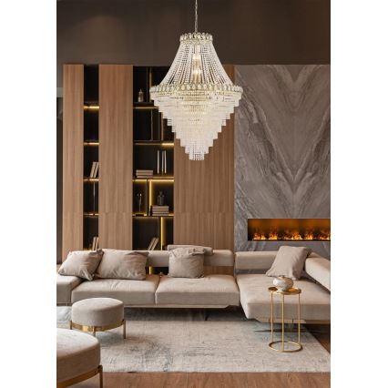 Searchlight - Lámpara de araña con cadena LOUIS PHILLIPE, 28 x E14 / 60 W / 230 V