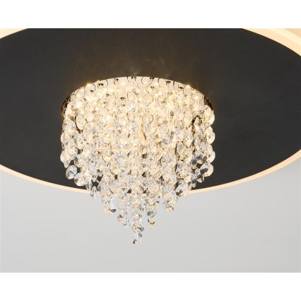 Searchlight - Luminaria de techo LED regulable DELUGE LED/20W/230V Ø 31,5 cm negra