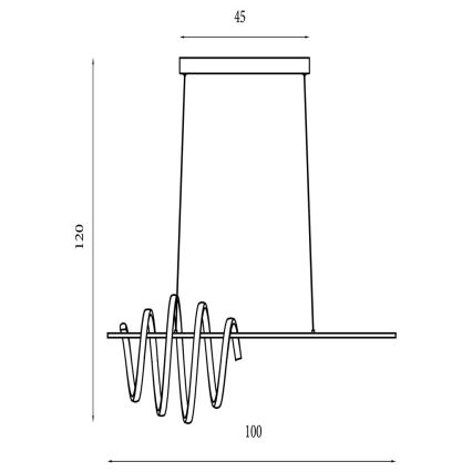 Searchlight - Lámpara colgante LED regulable con cable SWORD LED/40W/230V 3000K