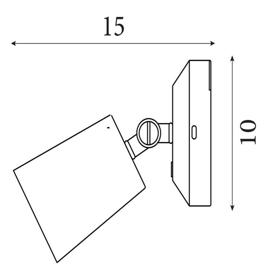 Searchlight - Aplique de pared LED recargable y regulable CONE LED/1,5W/5V dorado