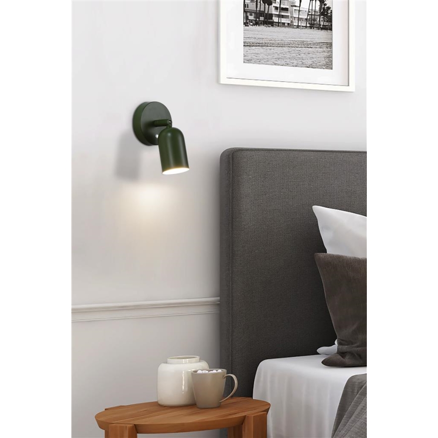 Searchlight - LED Aplique de pared recargable y regulable CONE LED/1,5W/5V zelená