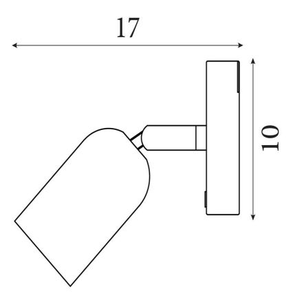 Searchlight - LED Aplique de pared recargable y regulable CONE LED/1,5W/5V zelená