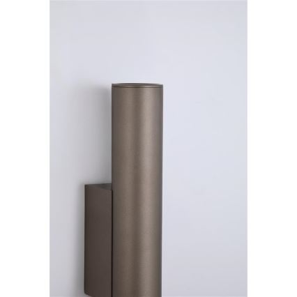 Searchlight - Aplique de pared BEACON 2xGU10/10W/230V marrón