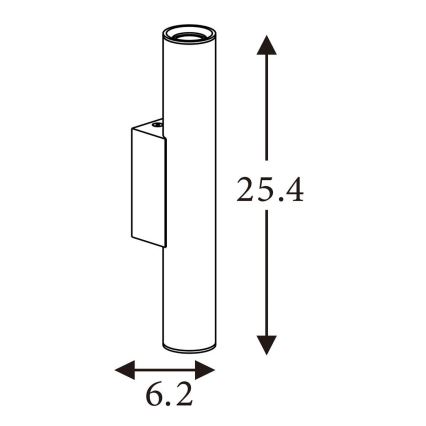 Searchlight - Aplique de pared BEACON 2xGU10/10W/230V marrón