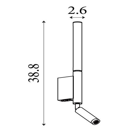 Searchlight - Foco LED orientable ARCHITECT LED/7W/230V, negro