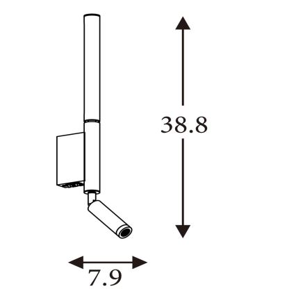 Searchlight - Foco ARCHITECT LED/7W/230V marrón