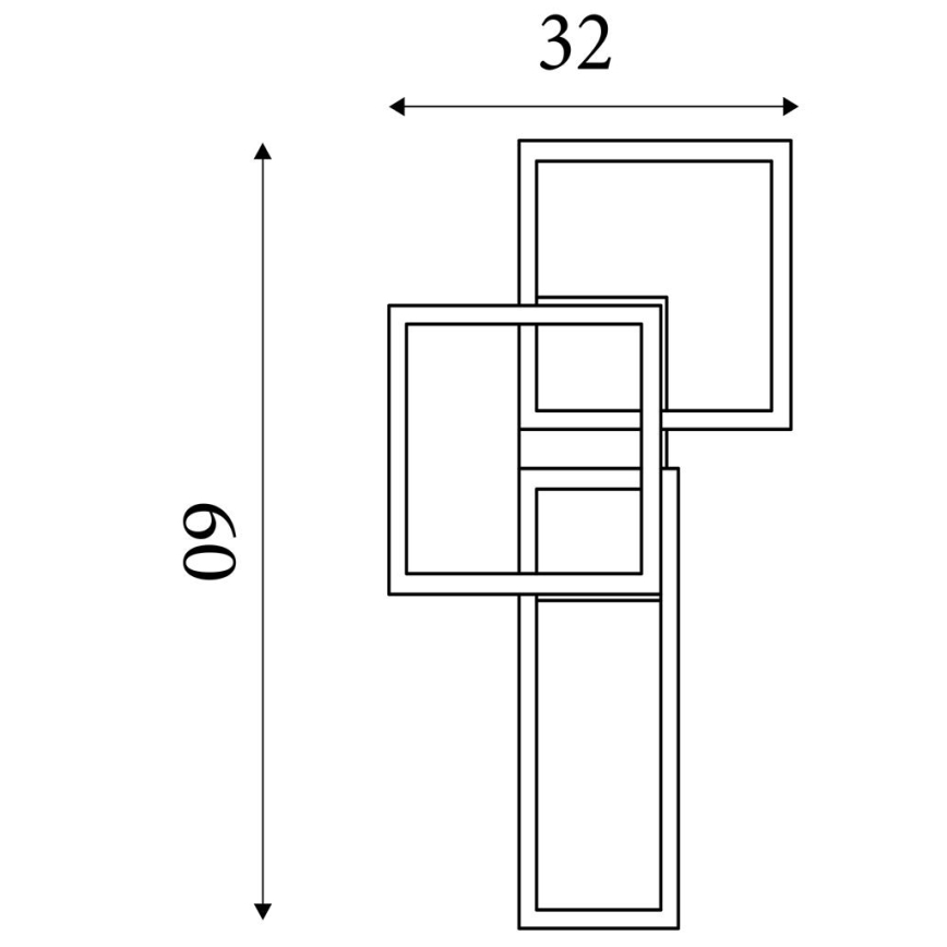 Searchlight - Lámpara de techo LED regulable WALL ART II LED/30W/230V 32x60 cm