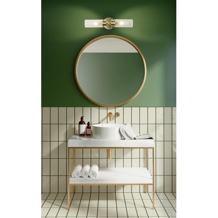 Searchlight - Aplique de pared IMPERIAL 2xG9/33W/230V latón