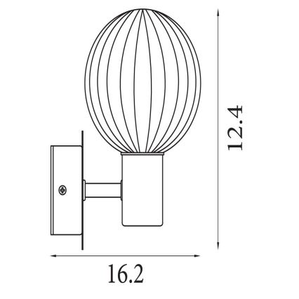 Searchlight - Aplique de pared LUMINSPHERE 1xG9/7W/230V negro