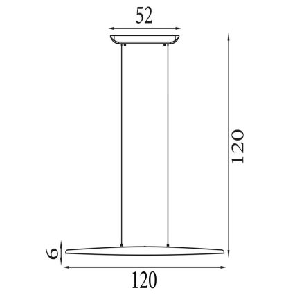 Searchlight - Lámpara colgante LED regulable con cable KENZIE LED/29W/230V 2700/3000/4000K