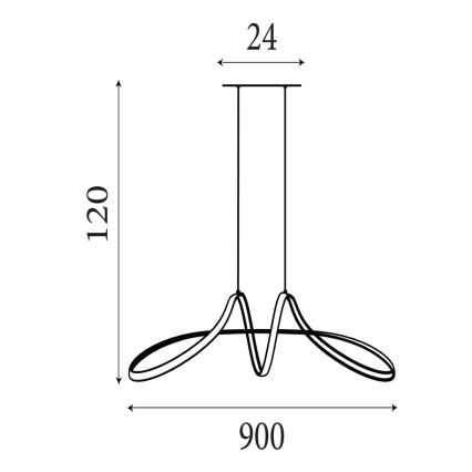 Searchlight - Lámpara colgante regulable con cable MAISIE LED/41W/230V